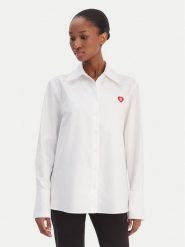 HUGO Koszula Erselia 50556398 Biały Regular Fit. Białe koszule damskie Hugo, bez wzorów, z bawełny, bez kołnierzyka, bez ramiączek. Za 599.99 zł.