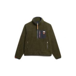 Kurtka polarowa 1/2 zip retro vintage damska Superdry. Zielone kurtki damskie Superdry, bez wzorów, z polaru, bez kaptura. W wyprzedaży za 392.05 zł.