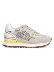 Liu Jo Sneakersy w kolorze beżowo-złotym rozmiar: 39. Brązowe obuwie sportowe damskie Liu Jo, z materiału, bez zapięcia. Za 184.46 zł.