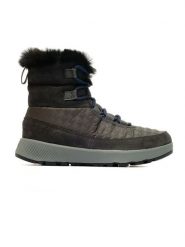 Columbia Botki zimowe "Slopeside Peak Luxe" w kolorze antracytowym rozmiar: 38. Czarne botki damskie Columbia, na zimę, z materiału, bez obcasa, bez zapięcia. Za 230.00 zł.