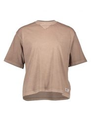 Reebok Koszulka w kolorze beżowym rozmiar: S. Brązowe bluzki damskie Reebok, s, bez wzorów, z bawełny, bez kołnierzyka, bez ramiączek. Za 74.95 zł.