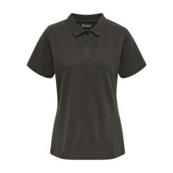 Damska elastyczna koszulka polo Hummel Red. Czarne koszulki sportowe damskie Hummel, xs, bez wzorów, z tkaniny, bez ramiączek, na golfa. Za 147.50 zł.
