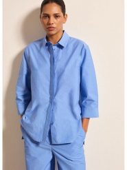 STEFANEL Koszula w kolorze niebieskim rozmiar: S. Niebieskie koszule damskie Stefanel, s, bez wzorów, z asymetrycznym kołnierzem, bez ramiączek. Za 165.99 zł.