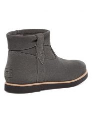 UGG Skórzane botki w kolorze szarym rozmiar: 36. Szare botki damskie Ugg, bez obcasa, bez zapięcia. Za 267.92 zł.