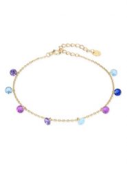 Luxenter Bransoletka z cyrkoniami rozmiar: onesize. Czerwone bransoletki damskie Luxenter, srebrne. Za 113.99 zł.