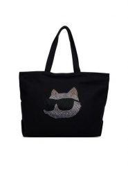 KARL LAGERFELD Torebka B4W50028 Czarny. Czarne shopper bag KARL LAGERFELD, bez wzorów, z materiału, bez dodatków. Za 389.99 zł.