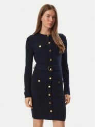 Marciano Guess Sukienka dzianinowa 5BGK43 5893Z Granatowy Regular Fit. Niebieskie sukienki damskie Marciano Guess, z aplikacjami, z dzianiny, bez ramiączek. Za 1,289.00 zł.
