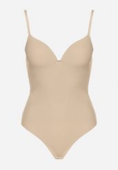 Beżowe Body Bieliźniane z Usztywnianymi Miseczkami i Ramiączkami z Regulacją Ilavinae. Brązowe body i gorsety Born2be, bez wzorów. Za 59.99 zł.