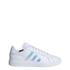 Buty Grand Court Base 2.0. Białe obuwie sportowe damskie Adidas, z materiału, bez zapięcia, na fitness i siłownię. Za 239.00 zł.