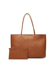 Calvin Klein Torebka Emblem Aop Perfor Lthr Tote LV04F3359G Brązowy. Brązowe torebki klasyczne damskie Calvin Klein, ze skóry, bez dodatków. Za 1,099.00 zł.