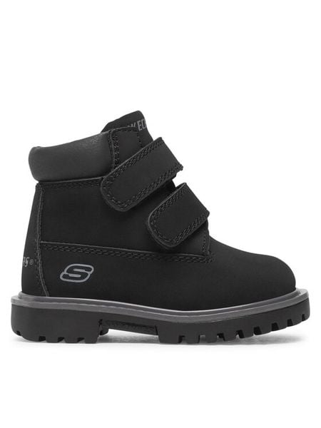 Skechers Trapery Mecca Sawmill 93159N/BLK Czarny. Czarne buty zimowe chłopięce Skechers, ze skóry, bez zapięcia. Za 159.99 zł.