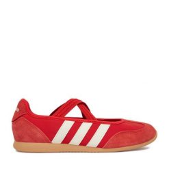 Baleriny adidas. Czerwone balerinki damskie Adidas, bez wzorów. Za 279.99 zł.