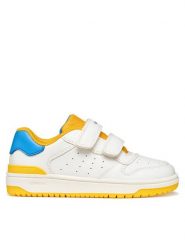 Geox Sneakersy J Washiba Boy J46LQA 000BC C0270 M Biały. Białe buty sportowe chłopięce Geox, ze skóry, bez zapięcia. Za 209.99 zł.