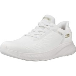 Buty SKECHERS BOBS SQUAD CHAOS Biały. Białe obuwie sportowe damskie Skechers, z materiału, bez zapięcia, trekkingowe, Skechers Sport. Za 364.99 zł.