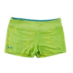 Second life - Under Armour krótkie spodenki damskie do biegania - Stan dobry. Zielone spodenki sportowe damskie Under Armour, l, bez wzorów, do biegania. Za 63.86 zł.