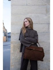 Maison héritage PARIS Skórzana torebka "Grand Talia" w kolorze brązowym - 40 x 27 x 13 cm rozmiar: onesize. Brązowe torebki klasyczne damskie maison héritage PARIS, z materiału, przez ramię, bez dodatków. Za 461.21 zł.