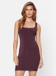 Guess Sukienka codzienna Lucia W3BK03 Z2XY0 Bordowy Slim Fit. Czerwone sukienki damskie Guess, z aplikacjami, z wiskozy, bez ramiączek. Za 469.99 zł.
