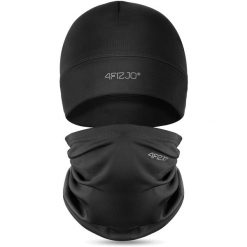 Czapka i komin - zestaw termiczny 4FIZJO one size. Czarne czapki damskie 4FIZJO, na zimę, bez wzorów. Za 79.99 zł.