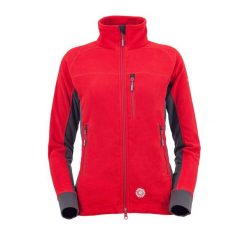 Bluza polarowa trekkingowa damska Milo Anas Lady. Czerwone bluzy damskie Milo, s, bez wzorów, z polaru, bez kaptura. Za 197.30 zł.