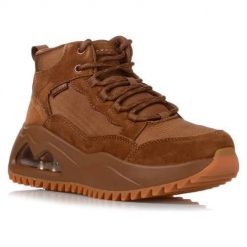 Buty do chodzenia damskie Skechers Uno Peaks Street H. Brązowe obuwie sportowe damskie Skechers, z materiału, bez zapięcia, trekkingowe. Za 424.00 zł.