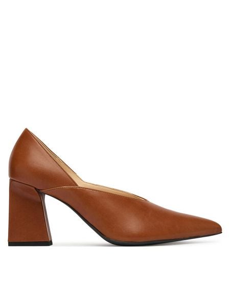 HÖGL Czółenka 0-187521-95000 Brązowy. Brązowe czółenka damskie Högl, bez wzorów, ze skóry, bez obcasa. Za 799.99 zł.