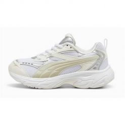 Buty do chodzenia damskie Puma Morphic Metallic Weiss Damen. Białe obuwie sportowe damskie Puma, z materiału, bez zapięcia, trekkingowe. Za 469.99 zł.