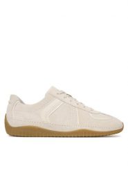 Clarks Sneakersy Meridor Lo 26183168 Beżowy. Brązowe obuwie sportowe damskie Clarks, ze skóry, bez zapięcia. Za 429.99 zł.