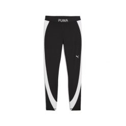 Damskie legginsy z wysokim stanem i blokami kolorów o długości 7/8 PUMA STRONG. Czarne legginsy damskie Puma, bez wzorów. Za 290.00 zł.
