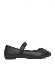 DeeZee Baleriny CEO-CM241231-3 Czarny. Czarne baleriny dziewczęce DeeZee, bez wzorów, ze skóry, bez obcasa, bez zapięcia. Za 59.99 zł.