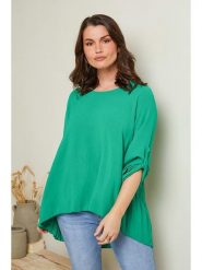 Curvy Lady Bluzka w kolorze zielonym rozmiar: 40/42. Zielone bluzki damskie Curvy Lady, bez wzorów, klasyczne, bez kołnierzyka, bez ramiączek. Za 113.10 zł.