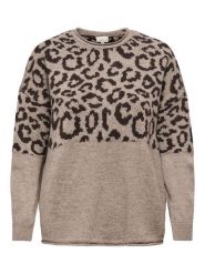 ONLY Carmakoma Sweter w kolorze beżowym rozmiar: M-46/48. Brązowe swetry klasyczne damskie Only Carmakoma, m, bez kołnierzyka. Za 115.95 zł.