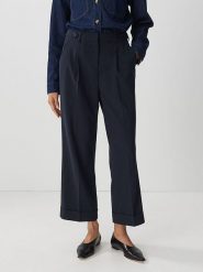 Someday. Spodnie w kolorze granatowym rozmiar: 36. Niebieskie spodnie materiałowe damskie someday., bez wzorów, z materiału. Za 187.99 zł.