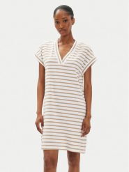 United Colors Of Benetton Sukienka codzienna 3TLLDV01O Beżowy Regular Fit. Brązowe sukienki damskie United Colors Of Benetton, bez wzorów, z bawełny, bez ramiączek. Za 259.99 zł.