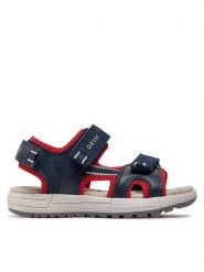 Geox Sandały J Sandal Alben Boy J35AVA 01520 C0735 S Granatowy. Niebieskie sandały chłopięce Geox, ze skóry, bez zapięcia. Za 159.99 zł.