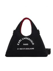 KARL LAGERFELD Torebka B1W50016 Czarny. Czarne torebki klasyczne damskie KARL LAGERFELD, z materiału, bez dodatków. Za 339.99 zł.