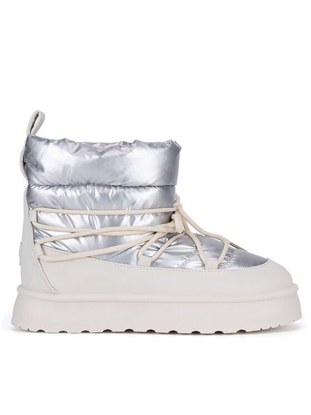 DeeZee Śniegowce CS6389-02 Srebrny. Szare kozaki dziewczęce DeeZee, bez wzorów, z materiału, bez obcasa, bez zapięcia. Za 149.99 zł.