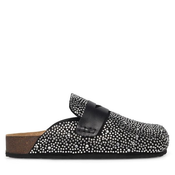 Klapki Eva Minge. Szare klapki damskie Eva Minge, bez wzorów, bez obcasa, bez zapięcia. Za 199.99 zł.