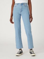 Wrangler Dżinsy - Regular fit - w kolorze błękitnym rozmiar: W25/L32. Niebieskie jeansy damskie Wrangler, z podwyższonym stanem. Za 122.67 zł.