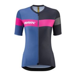 Damska koszulka z krótkim rękawem Mavic Ksyrium Pro. Fioletowe koszulki damskie MAVIC, bez wzorów, bez kołnierzyka, bez ramiączek. Za 574.00 zł.