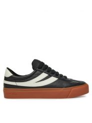 Superga Sneakersy Club C Swallow A7J S4128VW Czarny. Czarne obuwie sportowe damskie Superga, ze skóry, bez zapięcia. W wyprzedaży za 229.99 zł.