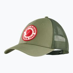 Czapka z daszkiem Fjallraven 1960 Logo Langtradarkeps. Zielone czapki z daszkiem damskie Fjällräven, bez wzorów. Za 169.99 zł.
