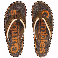 Japonki GUMBIES CAIRNS FLIP-FLOPS UNISEX. Brązowe klapki damskie Gumbies, bez wzorów, bez obcasa, bez zapięcia. Za 114.99 zł.