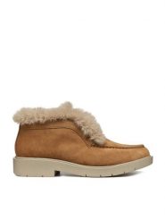 Geox Botki D Spherica Ec1 D36QRD 022BH C6018 Brązowy. Brązowe botki damskie Geox, ze skóry, bez obcasa, na płaskiej podeszwie, bez zapięcia. Za 659.99 zł.