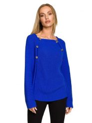Made of emotion Sweter w kolorze niebieskim rozmiar: S/M. Niebieskie swetry klasyczne damskie Made Of Emotion, m, bez kołnierzyka. Za 138.21 zł.