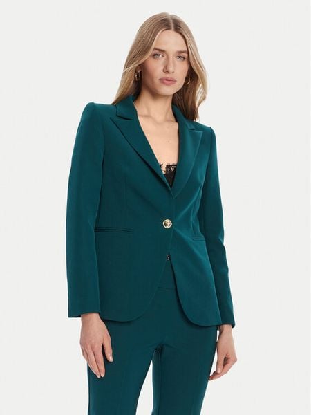 Rinascimento Marynarka CFC0126224003 Zielony Regular Fit. Zielone marynarki i żakiety damskie Rinascimento, xl, bez wzorów, z syntetyku. Za 439.99 zł.