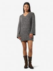 Noisy may Sweter "Ginna" w kolorze antracytowym rozmiar: M. Czarne swetry klasyczne damskie Noisy may, m, ze splotem, bez kołnierzyka. Za 132.36 zł.