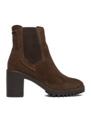 Lasocki Botki CEO-WI23-LUM-03 Brązowy. Brązowe botki damskie Lasocki, ze skóry, bez obcasa, na słupku, bez zapięcia. Za 259.99 zł.