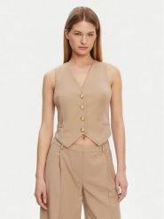 Marciano Guess Kamizelka 5GGN06 7294A Beżowy Regular Fit. Brązowe kamizelki damskie Marciano Guess, z aplikacjami, z syntetyku, bez kaptura. Za 459.99 zł.