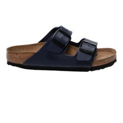 Klapki turystyczne uniseks Birkenstock Arizona 751. Niebieskie klapki damskie Birkenstock, bez wzorów, z materiału, bez obcasa, bez zapięcia. Za 437.00 zł.
