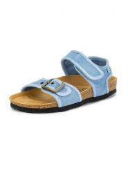 Natural world Sandały w kolorze błękitnym rozmiar: 33. Niebieskie sandały damskie Natural World, bez wzorów, z otwartym noskiem, bez obcasa, bez zapięcia. Za 121.99 zł.